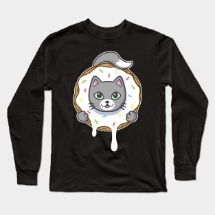 Donut Cat Long Sleeve T-Shirt